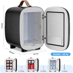 SP® Mini Koelkast - 4L Capaciteit - Minibar - Skincare Koelkast - Zwart - 29cm x 21cm x 30cm — thumbnail 2