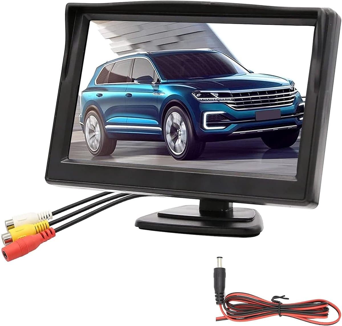 SnelShoppen - 5 Inch LCD Achteruitkijkcamera Monitor met Twee AV Modus, Duidelijk Beeld, Geschikt voor Auto, Vrachtwagen, Duurzaam, 720x272 Resolutie — afbeelding 1