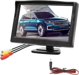 SnelShoppen - 5 Inch LCD Achteruitkijkcamera Monitor met Twee AV Modus, Duidelijk Beeld, Geschikt voor Auto, Vrachtwagen, Duurzaam, 720x272 Resolutie — thumbnail 1