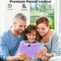 SnelShoppen - Kids Tablet 7 Inch Android voor Kinderen - Paars - WiFi, Bluetooth, Dubbele Camera, Ouderlijk Toezicht, 2GB RAM, 32GB ROM - Voor Jongen — thumbnail 5