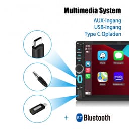 ESSGOO Autoradio 2 Din - 7 Inch Touchscreen - MP5 - Apple CarPlay & Android Auto - Bluetooth, USB, AUX, SWC — thumbnail 5
