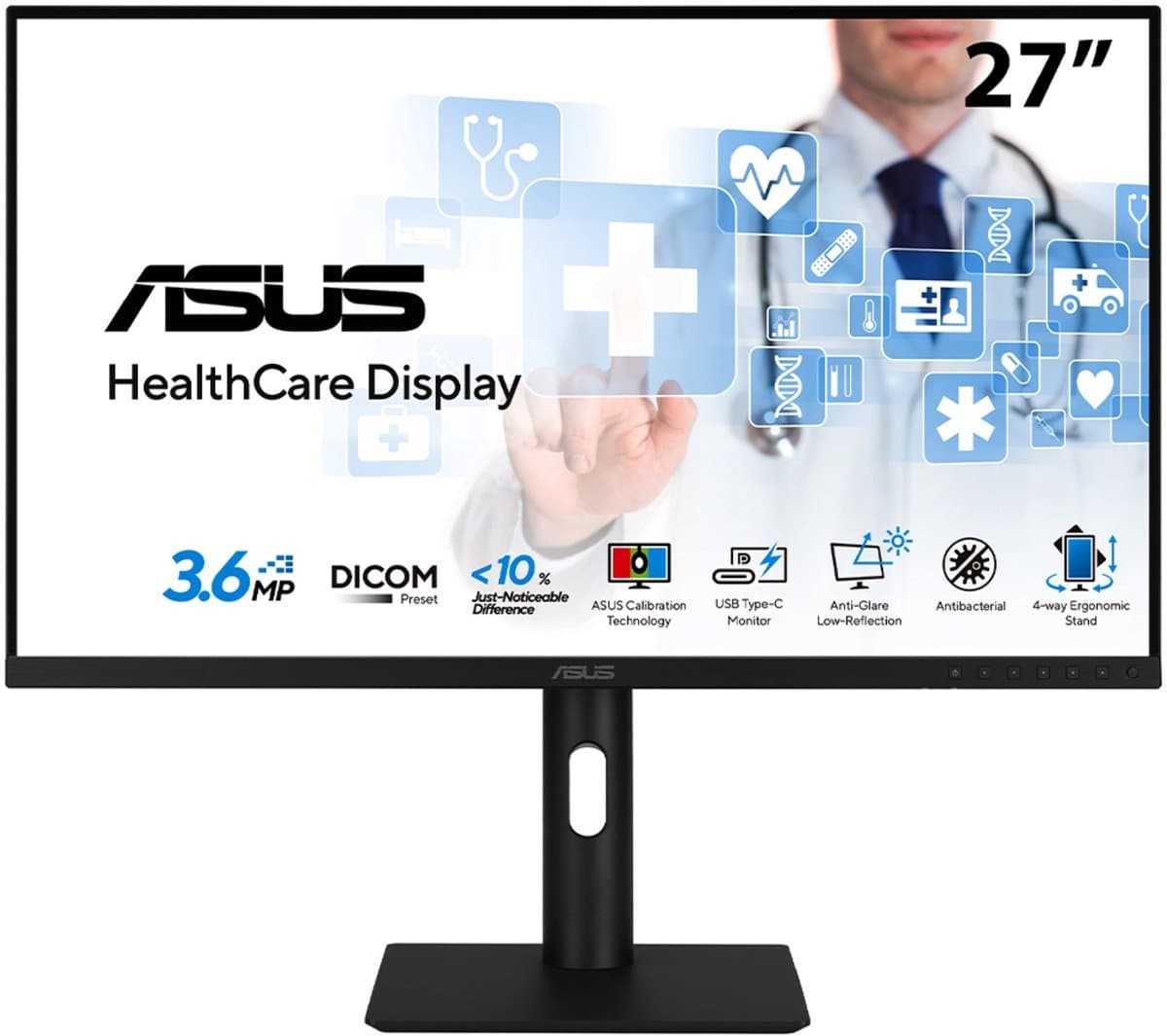 ASUS HA2741A computer monitor 68,6 cm (27") 2560 x 1440 Pixels Quad HD LCD Zwart — afbeelding 1
