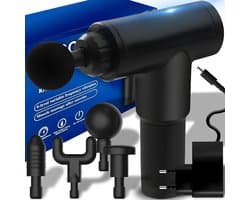 Massagepistool - Spierstimulator - Spierherstel - 6 Intensiteitsniveaus - 16 mm Diepte - Zwart