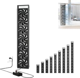 Raamventilator - Schuifraam ventilator - Frisse lucht - Montage zonder boren - 88-103 cm - Zilver — thumbnail 3