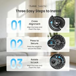Torenventilator - Staande ventilator - Ruimte koelen - Ultrastil ontwerp - 89 cm - Zwart — thumbnail 2
