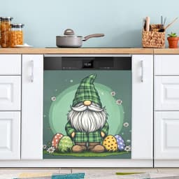 Vaatwasser Magneet Covers - Keuken Decoratie - Vaatwasser Versieren - Krasbestendig PVC - 58 x 56 cm - Groen Plaid — thumbnail 1