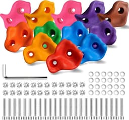 Klimstopcontacten voor kinderen, 12 stuks klimgrepen, klimset voor kinderen, klimset voor binnen en buiten, met montagemateriaal — thumbnail 1