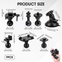 Dashcam-houder voor auto - zuignap - stevig en eenvoudig te bevestigen - voor veilige ritten - SnelShoppen — thumbnail 5