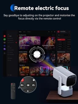 SK2 Mini Retroprojector met Wifi en Bluetooth 1080P | Draagbare Videoprojector Ondersteund, Auto Focus, Autokeystone compatibel met HDMI/tv-stick/iPhone/Android — thumbnail 3