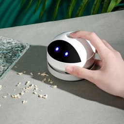 Draagbare mini bureaustofzuiger op USB, stille stofreiniger voor thuis, effectief tegen kruimels, huisdierhaar, snippers en fijne deeltjes op bureau, toetsenbord en andere oppervlakken — thumbnail 2