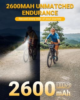 SnelShoppen - 1080P HD Fiets Camera met Houder, Dashcam, Waterdicht, WiFi, 2600mAh Accu, 140° Groothoeklens, 64GB TF Kaart, Motorfiets Camera, Veiligh — thumbnail 3