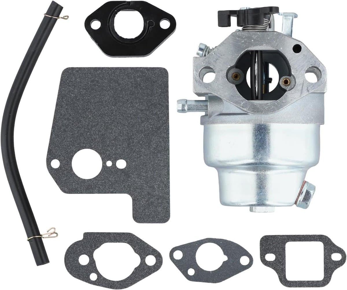 Carburateur Set - Reserveonderdeel Grasmaaier - Motoronderhoud Gazon - Inclusief Afdichtingen Slang - 10 x 10 x 6 cm - Zilver — afbeelding 1