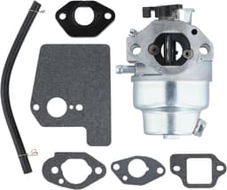 Carburateur Set - Reserveonderdeel Grasmaaier - Motoronderhoud Gazon - Inclusief Afdichtingen Slang - 10 x 10 x 6 cm - Zilver — thumbnail 1