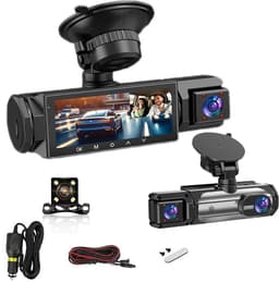 Autodashcam - Driekanaals autodashcam - Met zwaartekrachtsensor - 1080p HD - Nachtzicht - Ingebouwde 180mAh-batterij - WiFi-ondersteuning - Loopopname — thumbnail 1