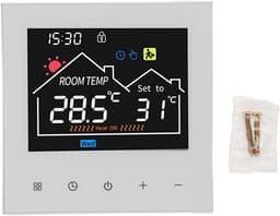 Intelligente Thermostaat - Slimme Regelaar - Comfort Regelen - Touchscreen Bediening - 86 x 86 mm - Wit — thumbnail 5