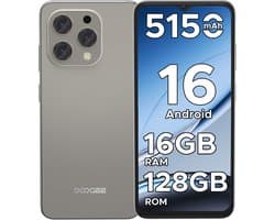 DOOGEE N55 - Smartphone - 16 GB RAM + 128 GB ROM(2TB/TF) - 6.56 inch + 90Hz IPS - 4G Dual SIM - 5150mAh - Android 16 - 5G WiFi - Face ID - GPS - Widevine L1 - Natuurlijk