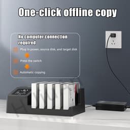 Externe Harde Schijf Dock - Harde Schijf Station - Data Opslag Klonen - Offline Klonen Functie - 120 TB Capaciteit — thumbnail 3