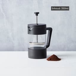 French press cafetière uit glas zwart 350ml — thumbnail 2