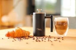 Milu Koffiepers 350ml 600ml 1L Roestvrij Staal Handmatige Koffiemachine - Zwart 600ml (3 Kopjes) — thumbnail 2