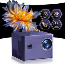 4K Elektrische Focus 6D 4P Keystone Correctie Zoom Ondersteund 5G WiFi Bi-Channel Bluetooth Native 1080P Mini LED Projector Compatibel TV Stick Smartphone Tablet Laptop Mini Beamer — thumbnail 1