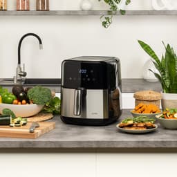 TZS First Austria Airfryer - Heteluchtfriteuse - 5L - 1700W - 80ºC tot 200ºC - Digital Touchscreen - Zwart — thumbnail 4