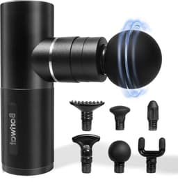 Massage Pistool Diepteweefsel Percussie Massageapparaat voor Rug en Nekspieren - Siliconen Massagekoppen - USB-Oplaadbaar - Draagtas — thumbnail 1