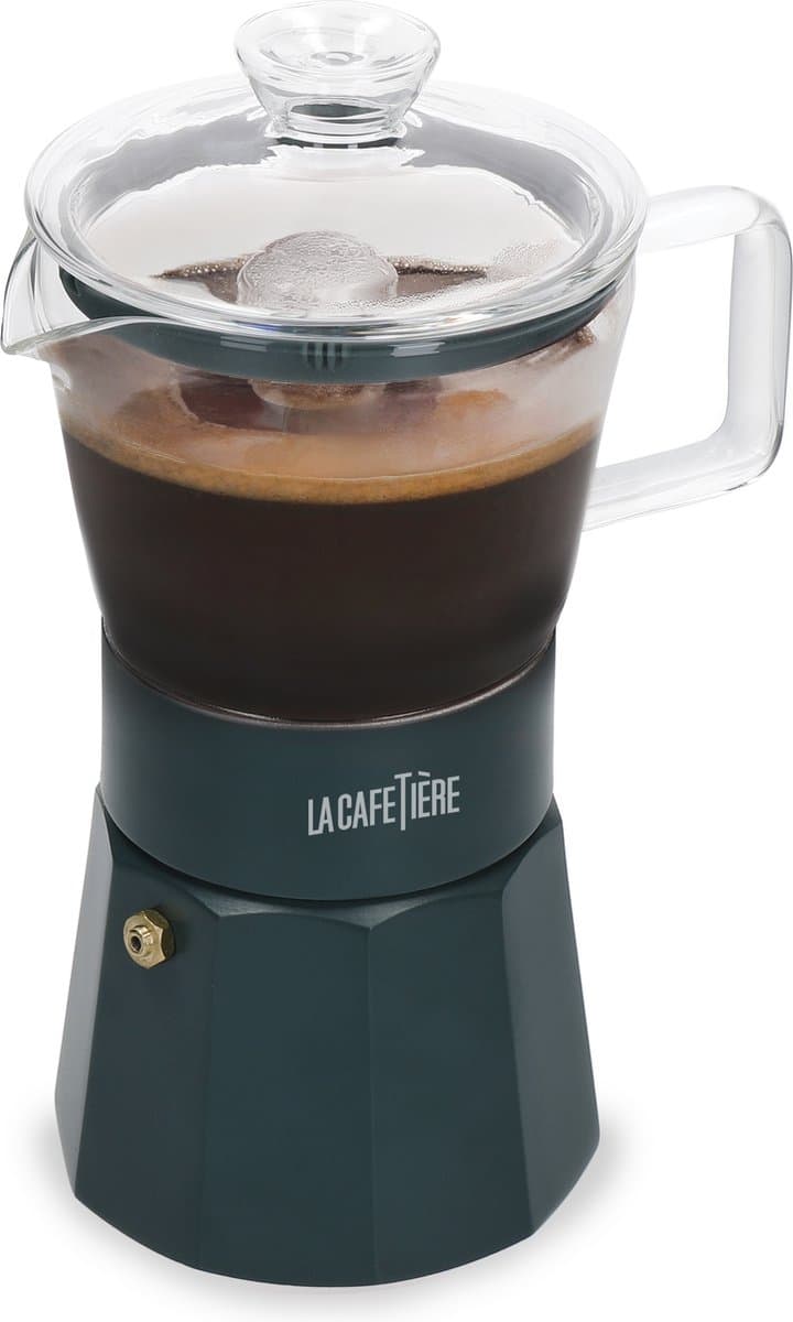 Espresso Maker, 6 Cups, 0.29 L, RVS, Glas, Groen - La Cafetière | Verona — afbeelding 1