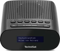 TechniSat TECHNIRADIO 50 - Compacte wekkerradio (DAB+, FM-wekker met groot LCD-display, dubbel alarm, hoofdtelefoonaansluiting, 1 watt, USB-voeding) zwart — thumbnail 2