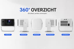 Beamer– Thuisbioscoop Projector – Full HD 1080p - 4K / 8K ondersteuning – Bluetooth 5.4 – Android 14 – WiFi 6- OEM geproduceerd door Magcubic — thumbnail 3