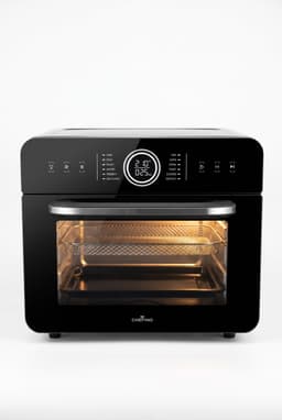 Airfryer Oven – Heteluchtoven met 12 Automatische Programma's – Multifunctionele Mini Oven – Digitaal Display – Bakken, Grillen, Roosteren, Ontdooien & Drogen – Inclusief Bakplaat en Airfrymand – Zwart — thumbnail 2