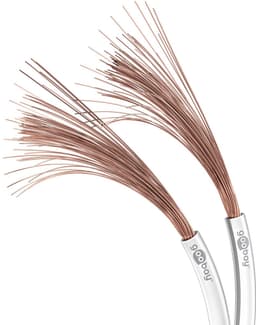 Goobay luidsprekerkabel op rol 10 m wit met twee CCA-aders van 4 mm² — thumbnail 2