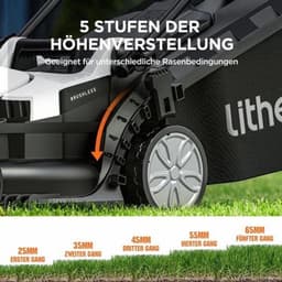 Accu Grasmaaier – Elektrische Grasmaaier – Draadloze Grasmaaier – Tuinmaaier – Gazonsnijder – Borstelloze Motor – 33 cm Maaibreedte, 4,0 Ah Accu, 30L Opvangbak, 25-65 mm Maaihoogte — thumbnail 1