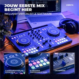 Vonyx Loop300 DJ controller set - Met actieve speakers - Virtual DJ LE software - Beginner DJ set — thumbnail 5