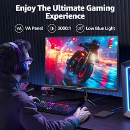 Gaming Monitor 32 Inch QHD 1440p 144 Hz - Gebogen VA Scherm - 2560 x 1440 Resolutie - Mat Zwart - Voor PC En Console — thumbnail 5