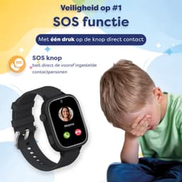 AngelTech Ultra GPS Horloge Kind Met Simkaart 4G – SOS knop – Smartwatch Kinderen – Whatsapp - HD Camera en Videobellen – Smartwatch Kind – GPS Tracker Kind – Smartwatch Kids - Elke polsmaat - Zwart — thumbnail 3