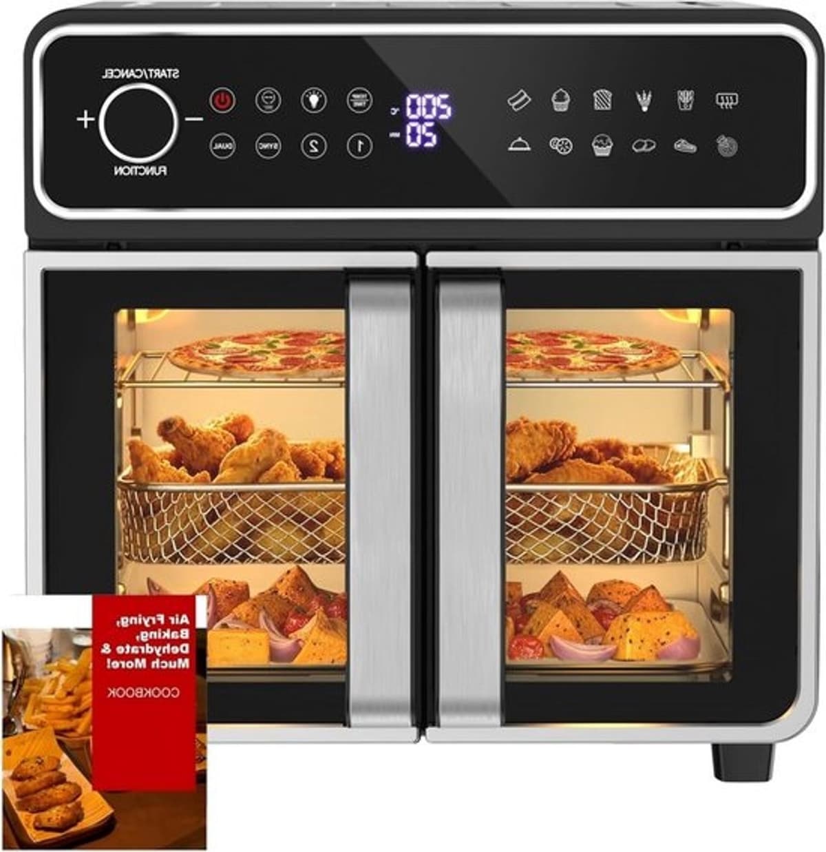 Heteluchtfriteuse - Airfryer Oven - Gezonder Frituren - Grote Inhoud - 23 Liter - Gemengde kleuren — afbeelding 1