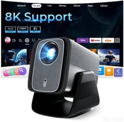 Beamer Android 14 Projector - 1000 ANSI Lumen - 1080P Resolutie - LCD - Voor Thuisbioscoop En Buiten — thumbnail 4