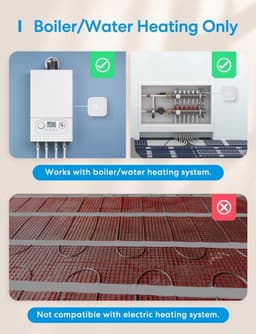 thermostaat, boiler, vloerverwarming, wifi-verwarmingsthermostaat, kamerthermostaat, verwarmen en koelen, intelligente wandthermostaat voor en Google spraakbediening — thumbnail 1