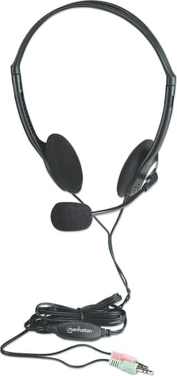 Manhattan 164429 Stereofonisch Hoofdband Zwart, Zilver hoofdtelefoon — thumbnail 1