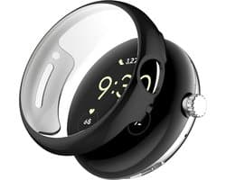 Strap-it TPU bescherm hoesje - geschikt voor Google Pixel Watch 1 / 2 / 3 - 41mm - zwarte schokabsorberende case voor Pixel Watch 1 / 2 / 3 - 41mm (zwart)