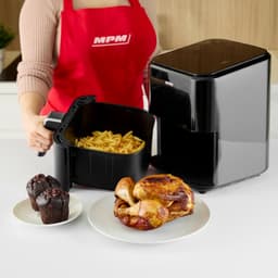 MPM - Airfryer 4,5 Liter Heteluchtoven - Digitaal LED-Display - 1400W Hetelucht Friteuse - Zwart — thumbnail 14