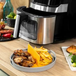 Pack Luchtfriteuse met mand en Opvouwbaar siliconen mandje voor airfryer InnovaGoods — thumbnail 2