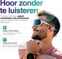 Goods&Co PRO Bone Conduction Headphone - Draadloze sport Oordopjes – Hardloop oortjes - Open Ear Koptelefoon - Sporthoofdtelefoon – IP68 Waterdicht - 32GB geheugen – Bluetooth – Geschikt voor Smartphone & Laptop / Zwart — thumbnail 4