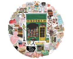 Stickers voor boekliefhebbers - Boeken stickers - Booklovers - 50 Stuks - Book Stickers - Books Teksten - LaptopStickers - Hippe stickers - CHPN