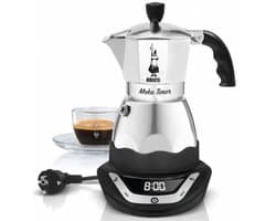 Bialetti Easy Timer Moka espressomaker - Percolator - 3 kops - Elektrisch - Aluminium
