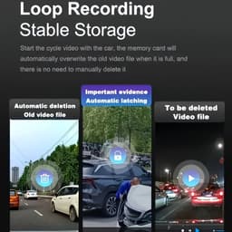 Auto Dashcam - Uitgerust met 3 lenzen - Full HD 1080P - Groot dynamisch bereik en nachtzicht - 270° drie kanalen - Loop-opname — thumbnail 3