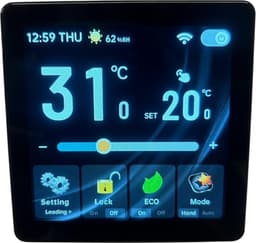 Inbouw Thermostaat | Wifi | Touchscreen bediening | App bediening | Inbouwmontage | CV installatie | Tuya Smart Life | Zwart — thumbnail 5