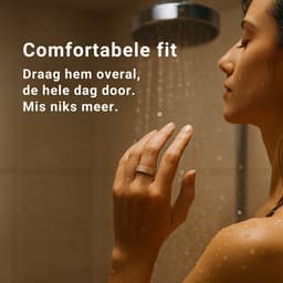 SyncGear Smart Ring - Slimme Ring voor Dames Inclusief Oplaadcase – Stappenteller - Activity Tracker - SpO2 - Zonder Abonnementskosten - IP68 Waterdicht - Nederlandse App - Maat 8 (Europese Maat 57) - Kleur: Rose Goud — thumbnail 3