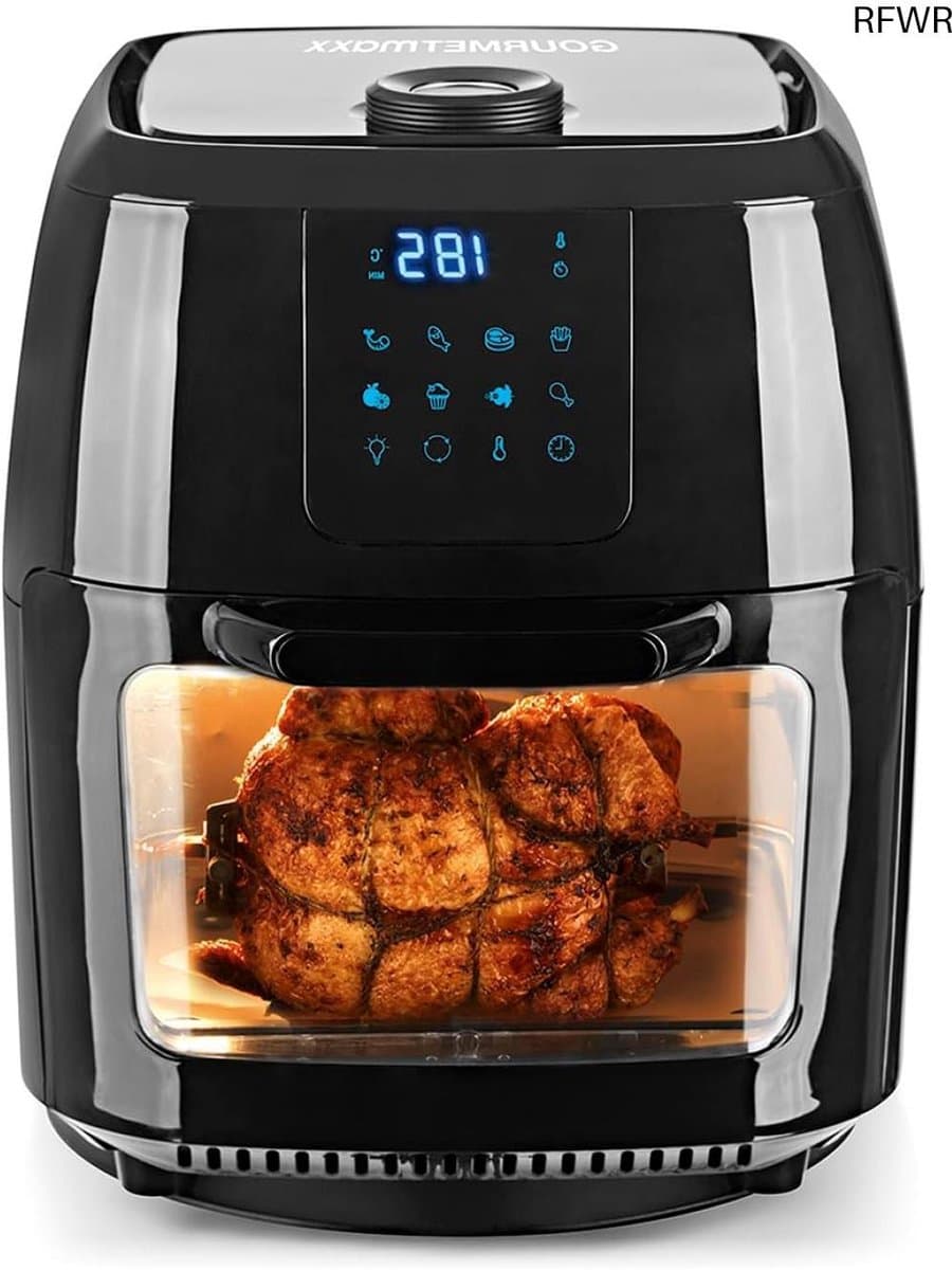 RFWR® Digitale XXL heteluchtfriteuse 9 liter – Frituren zonder vet, oven en draaigrill in één — afbeelding 1
