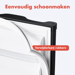 KitchenBrothers Koelkast - 88L Koelvak - 14L Vriesvak - Koelvriescombinatie - IJskast - Frigo - Vrijstaand - Zwart — thumbnail 5